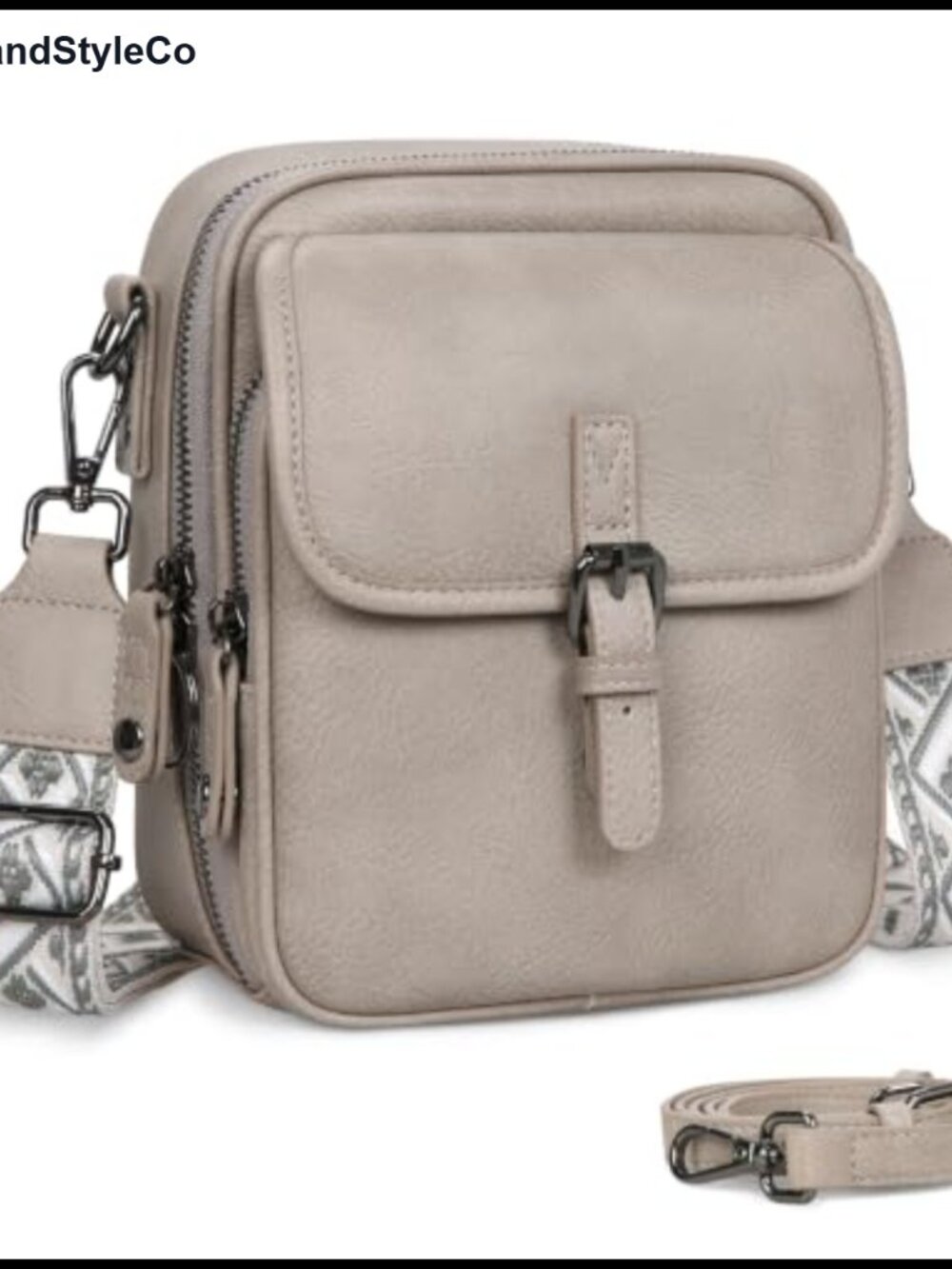 Women's Leather RFID Blocking Anti-Theft Crossbody Bag with Multiple Pockets